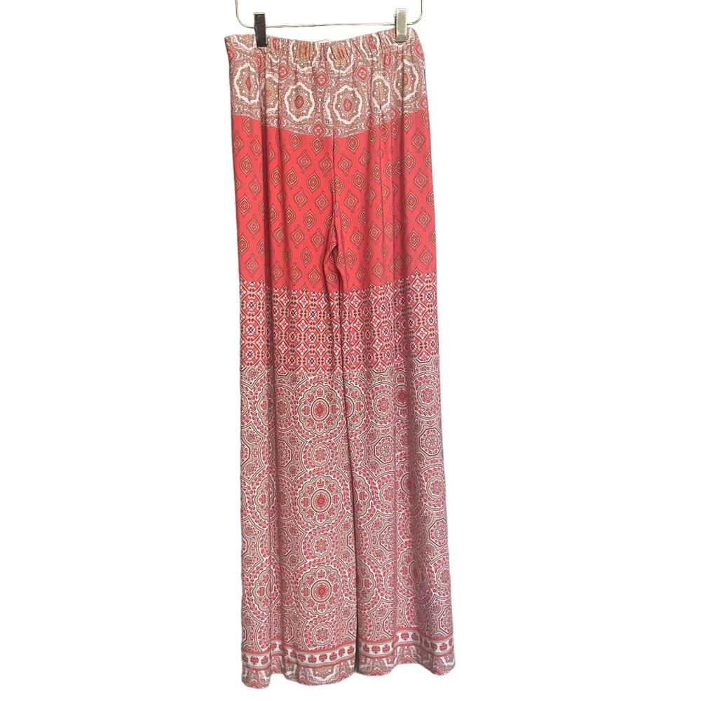 Chicos‎ Palazzo Pants Sz 0 US 4/S Relaxed Stretch Pull On Wide Leg Lounge